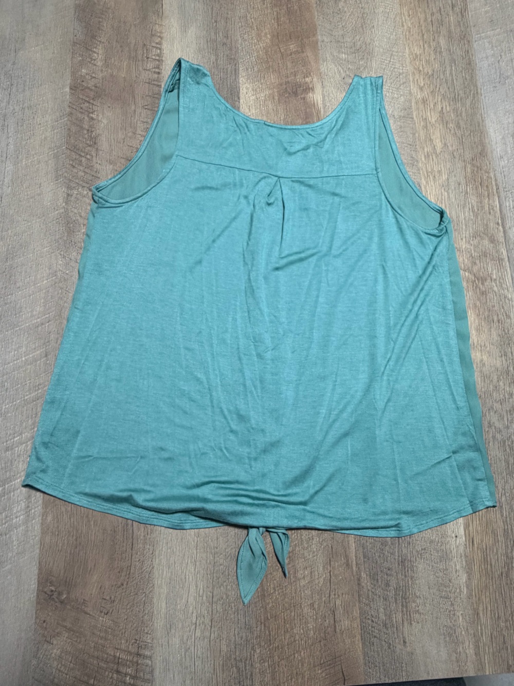 NWT | Fortune + Ivy Bendry Green Tie Front Button Blouse Tank Top |Large - Picture 5 of 5